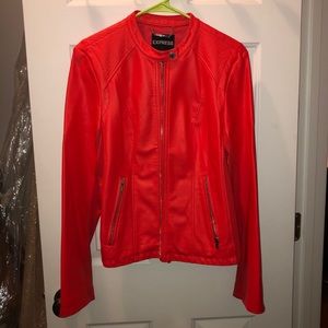 Express Faux Leather Moto-Style Jacket
